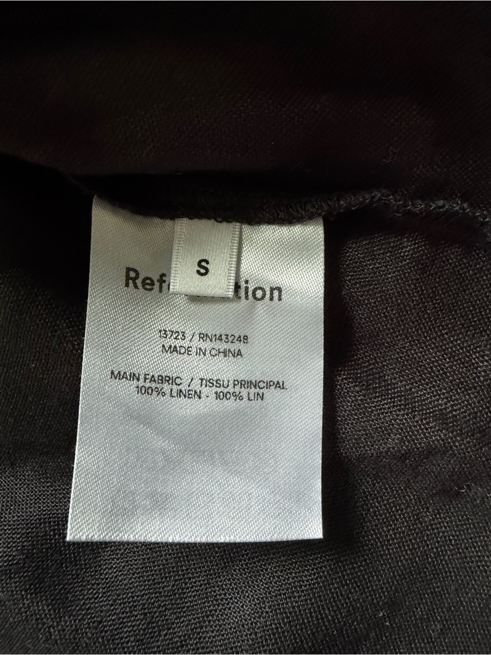 Reformation Ostuni Linen Mini Dress Womens Small Black V Neck Quiet Luxury NWOT - Picture 7 of 7